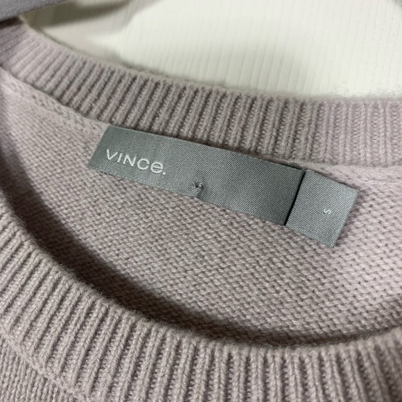 Vince Crew Neck 3/4 Sleeve 100% Cashmere Pullover Tunic Sweater Top Size Small - Picture 3 of 8